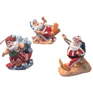 Vintage Beach Santa Claus ornament collection